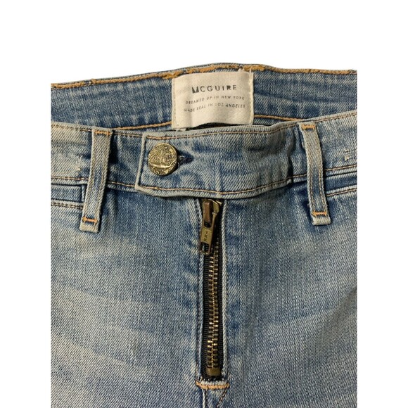 McGuire Jeans Womens 27 Blue Distressed German Slim Straight Leg Denim Pants - Picture 5 of 9